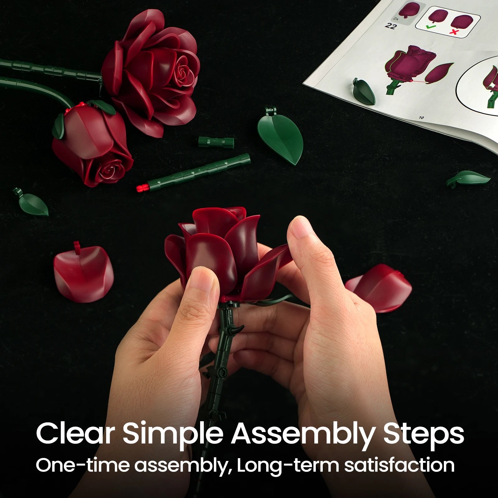 Floral Bricks Building Set - Perfect Gift for Adults! - silverfoxgoods